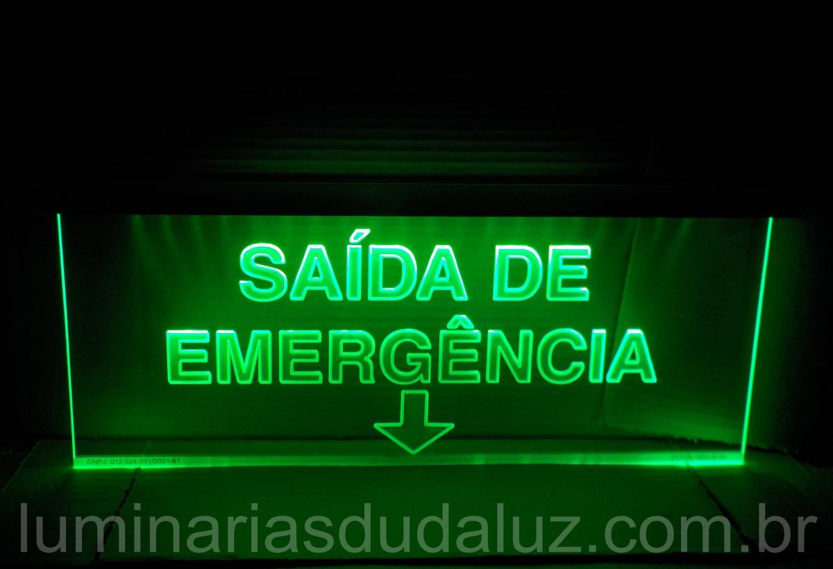 DUDALUZ - Sinalizao de Emergncia - Placa Cd:0363/Mod: Sada de ...